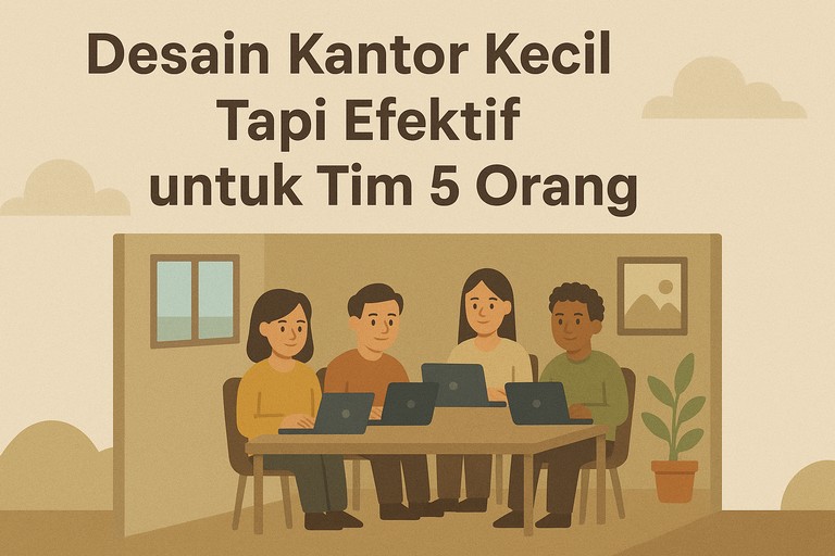 Desain Kantor Kecil Tapi Efektif untuk Tim 5 Orang