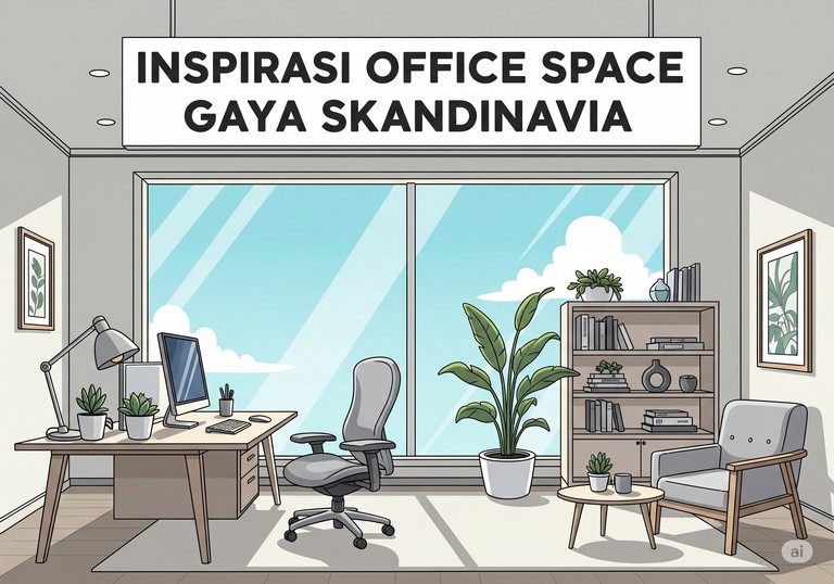 Inspirasi Office Space Gaya Skandinavia