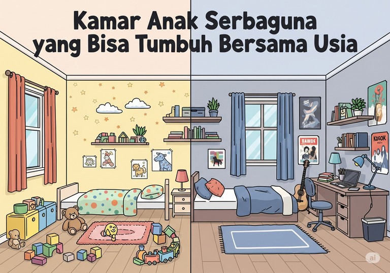 Kamar Anak Serbaguna yang Bisa Tumbuh Bersama Usia