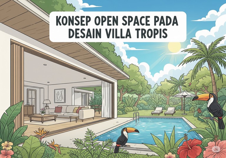 Konsep Open Space pada Desain Villa Tropis
