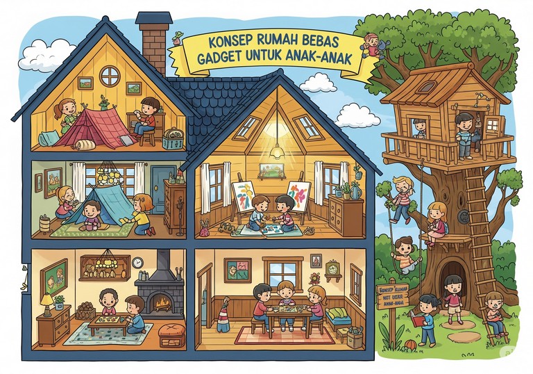 Konsep Rumah Bebas Gadget untuk Anak-anak