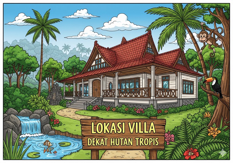 Lokasi Villa Dekat Hutan Tropis