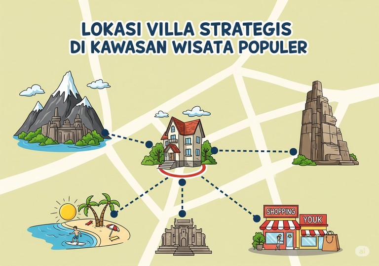 Lokasi Villa Strategis di Kawasan Wisata Populer