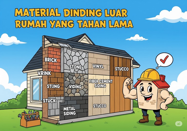 Material Dinding Luar Rumah yang Tahan Lama
