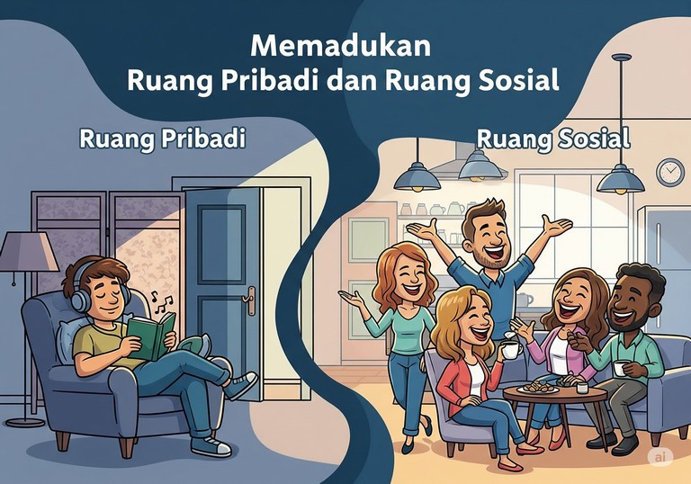 Memadukan Ruang Pribadi dan Ruang Sosial