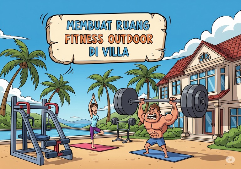 Membuat Ruang Fitness Outdoor di Villa