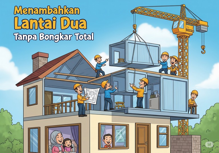Menambahkan Lantai Dua Tanpa Bongkar Total