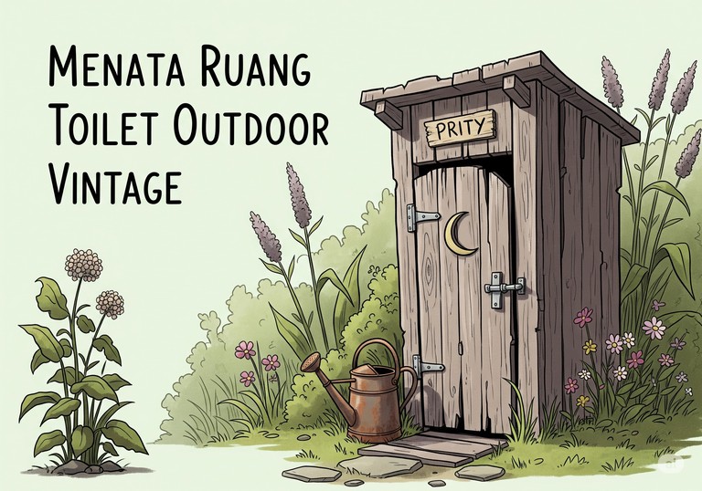 Menata Ruang Toilet Outdoor Vintage