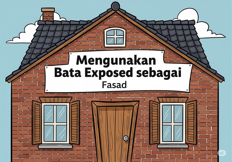 Menggunakan Bata Exposed sebagai Fasad