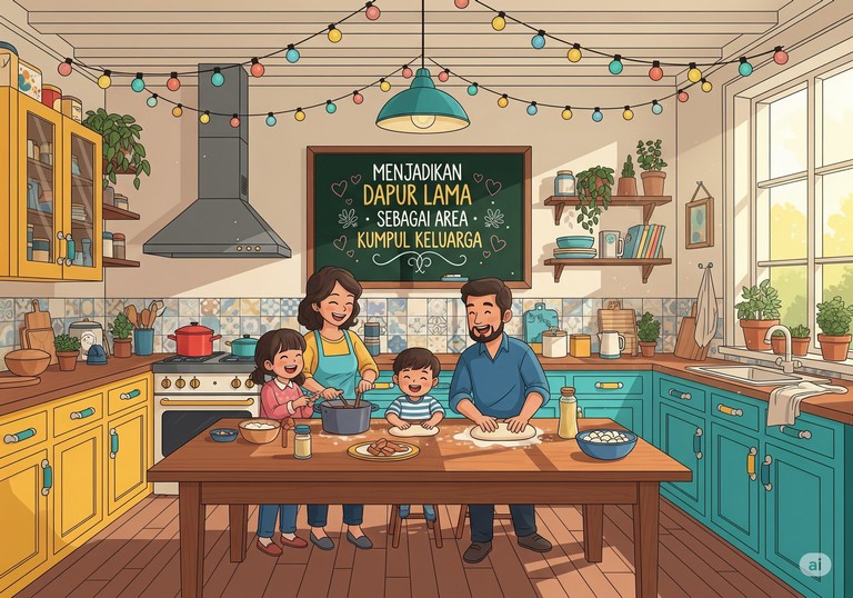 Menjadikan Dapur Lama Sebagai Area Kumpul Keluarga