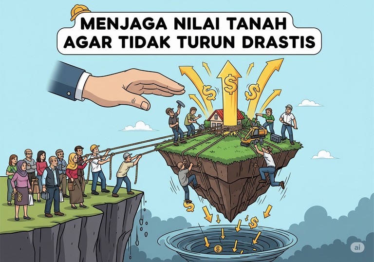 Menjaga Nilai Tanah agar Tidak Turun Drastis