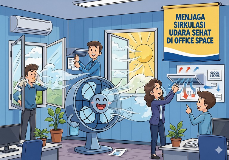 Menjaga Sirkulasi Udara Sehat di Office Space