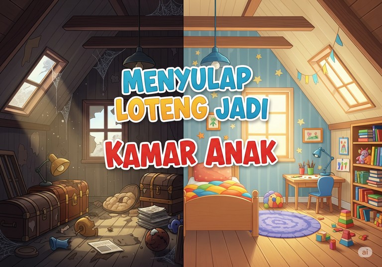 Menyulap Loteng Jadi Kamar Anak