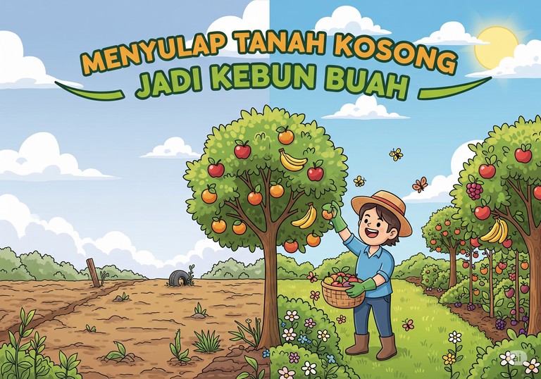 Menyulap Tanah Kosong Jadi Kebun Buah