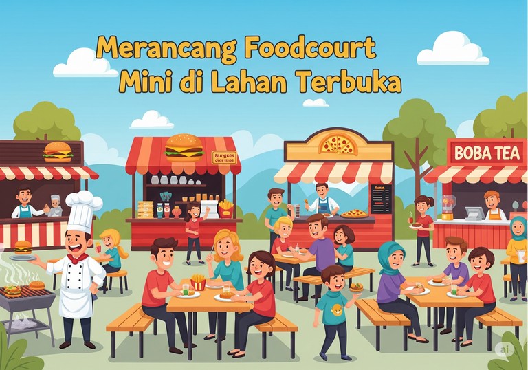 Merancang Foodcourt Mini di Lahan Terbuka