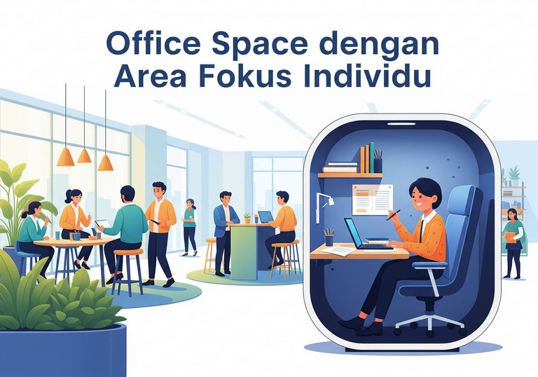 Office Space dengan Area Fokus Individu
