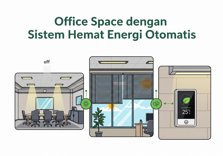 Office Space dengan Sistem Hemat Energi Otomatis