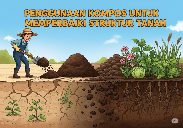 Penggunaan Kompos untuk Memperbaiki Struktur Tanah