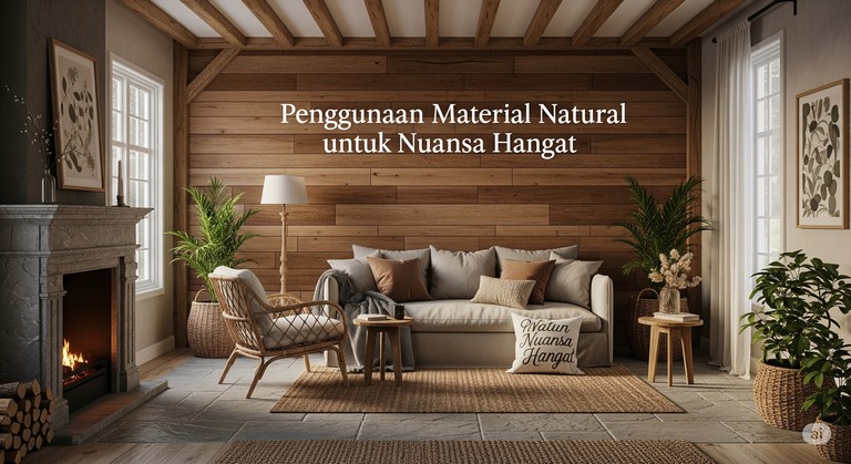 Penggunaan Material Natural untuk Nuansa Hangat