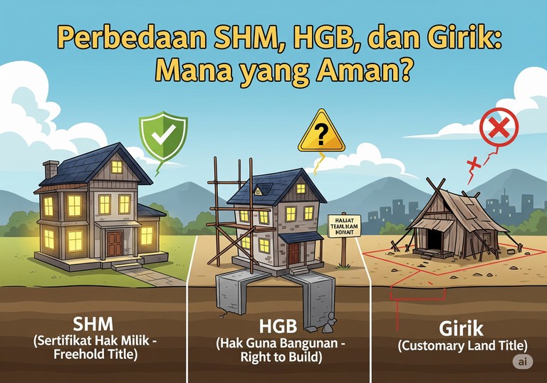 Perbedaan SHM, HGB, dan Girik: Mana yang Aman?