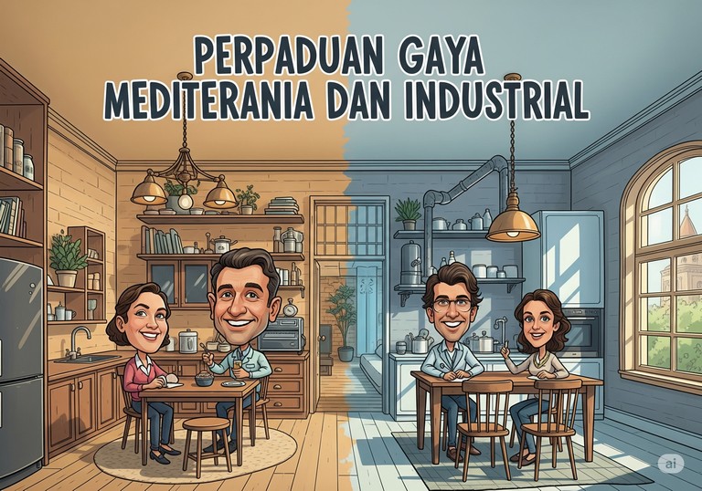 Perpaduan Gaya Mediterania dan Industrial