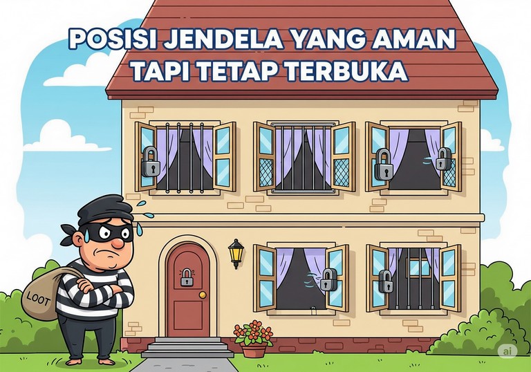 Posisi Jendela yang Aman tapi Tetap Terbuka