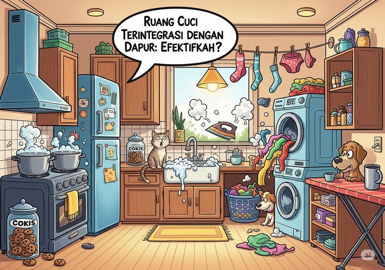 Ruang Cuci Terintegrasi dengan Dapur: Efektifkah?