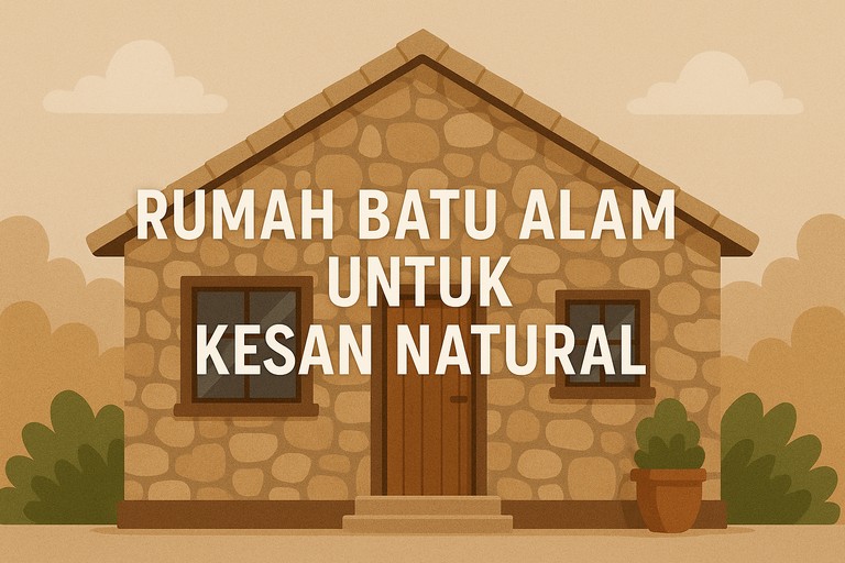 Rumah Batu Alam untuk Kesan Natural