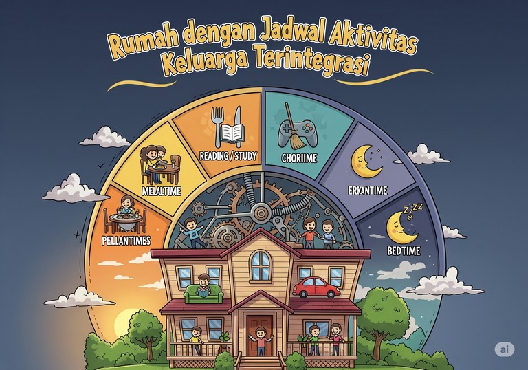 Rumah dengan Jadwal Aktivitas Keluarga Terintegrasi