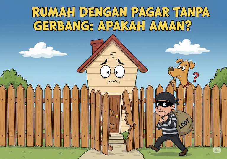 Rumah dengan Pagar Tanpa Gerbang: Apakah Aman?