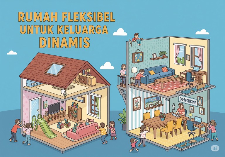 Rumah Fleksibel untuk Keluarga Dinamis