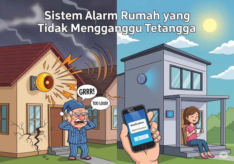 Sistem Alarm Rumah yang Tidak Mengganggu Tetangga