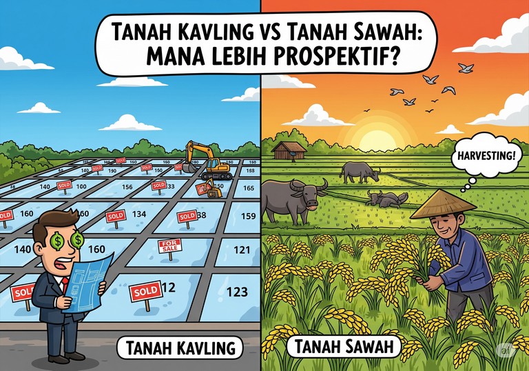 Tanah Kavling vs Tanah Sawah: Mana Lebih Prospektif?
