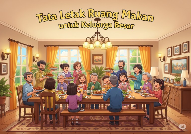Tata Letak Ruang Makan untuk Keluarga Besar