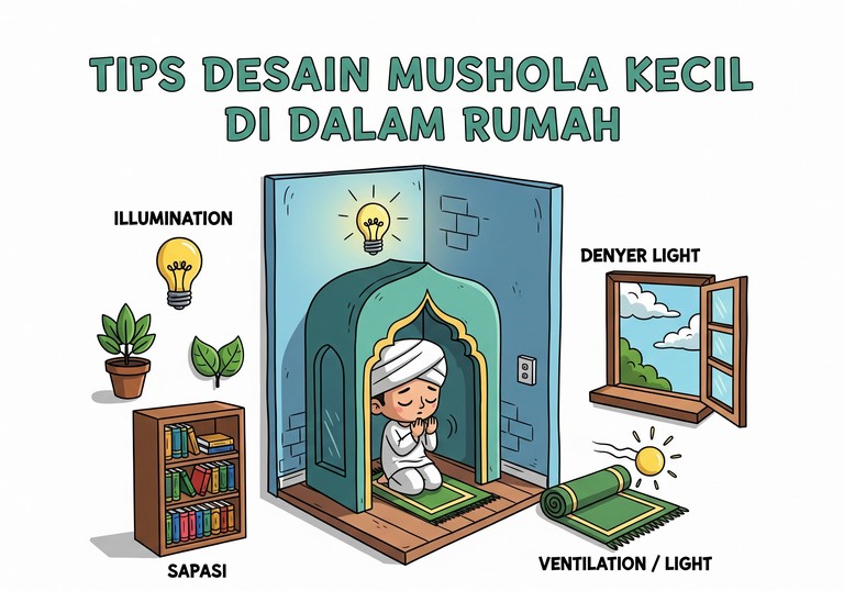 Tips Desain Mushola Kecil di Dalam Rumah