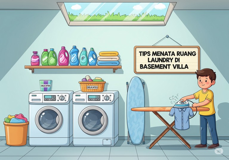 Tips Menata Ruang Laundry di Basement Villa
