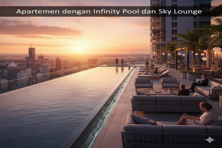 Apartemen dengan Infinity Pool dan Sky Lounge