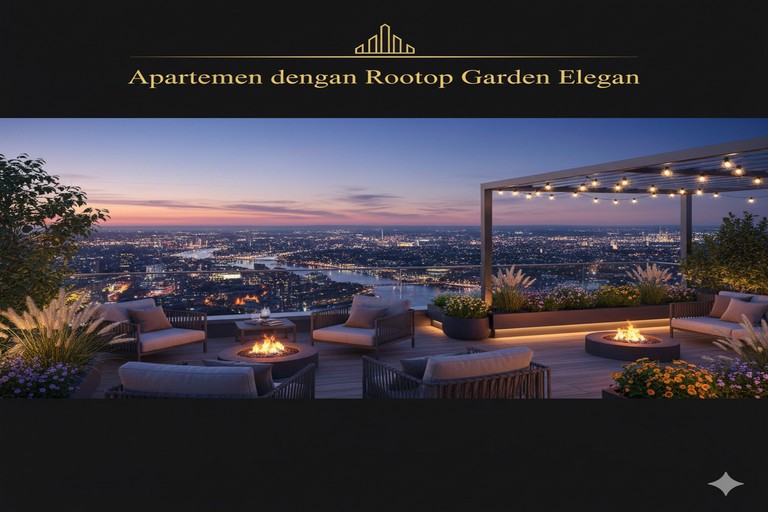 Apartemen dengan Rooftop Garden Elegan