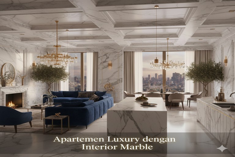 Apartemen Luxury dengan Interior Marble
