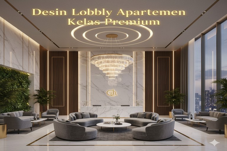 Desain Lobby Apartemen Kelas Premium