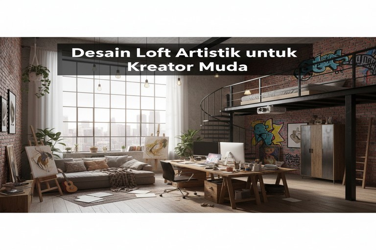 Desain Loft Artistik untuk Kreator Muda
