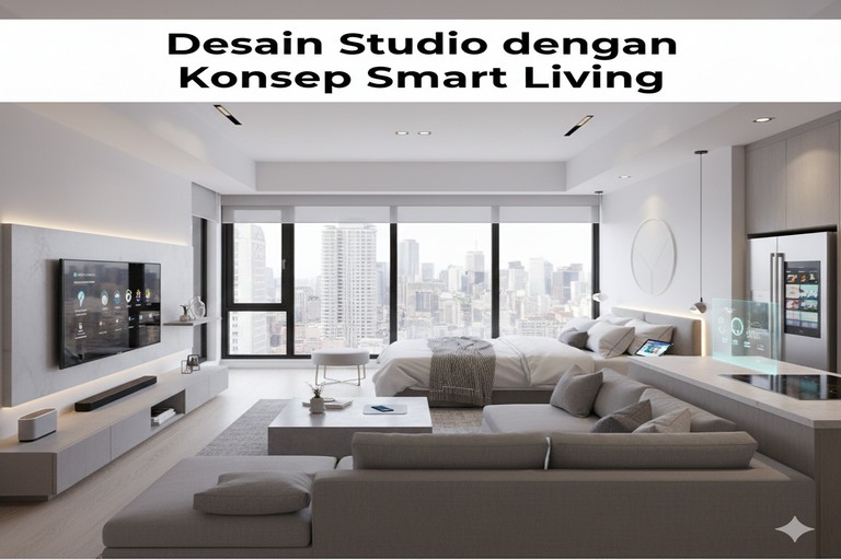 Desain Studio dengan Konsep Smart Living