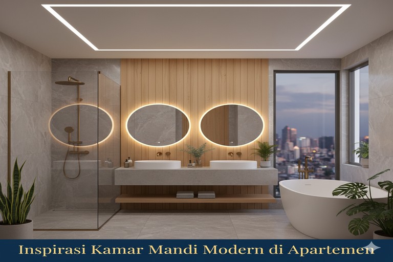 Inspirasi Kamar Mandi Modern di Apartemen