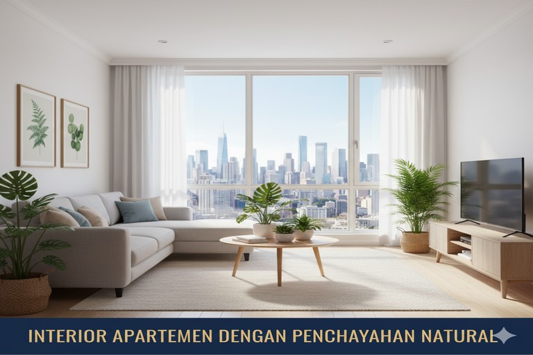 Interior Apartemen dengan Pencahayaan Natural