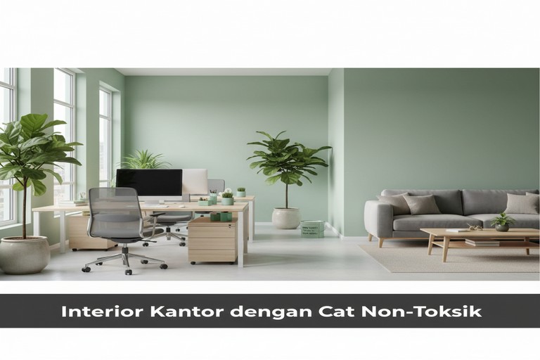 Interior Kantor dengan Cat Non-Toksik