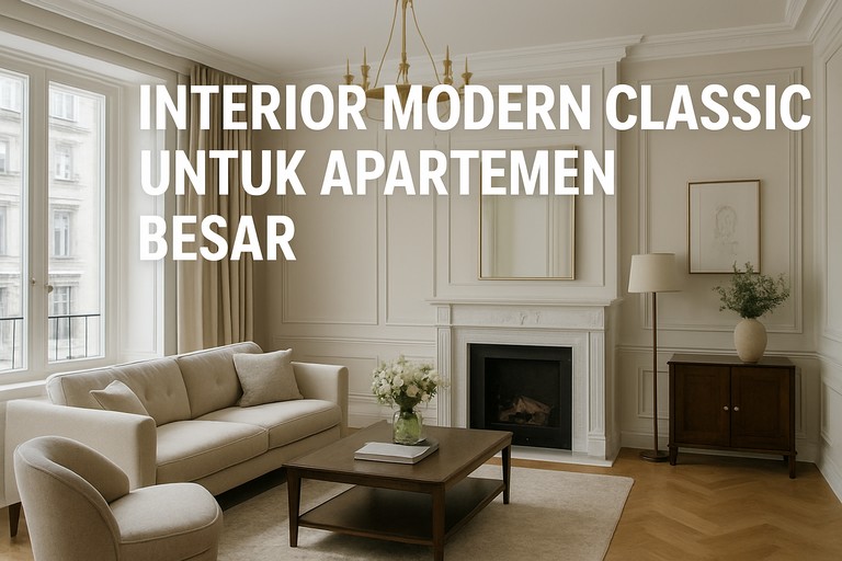 Interior Modern Classic untuk Apartemen Besar