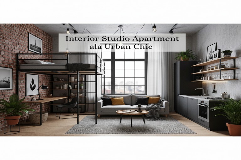 Interior Studio Apartment ala Urban Chic