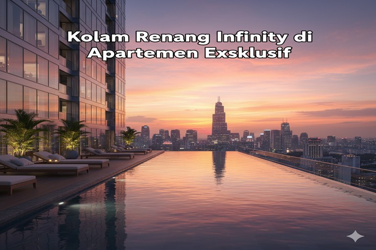 Kolam Renang Infinity di Apartemen Eksklusif