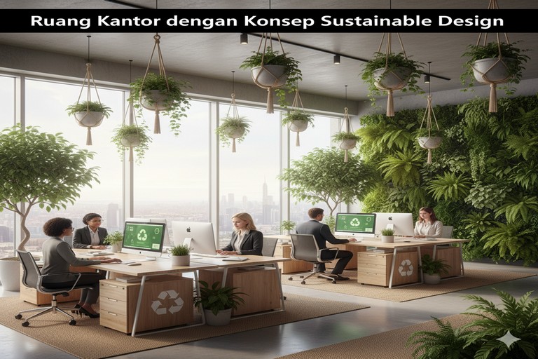 Ruang Kantor dengan Konsep Sustainable Design