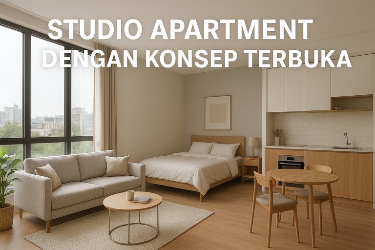 Studio Apartment dengan Konsep Terbuka